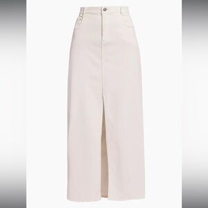 Splendid Rhiannon Denim Off White Maxi Skirt Size XS NWT